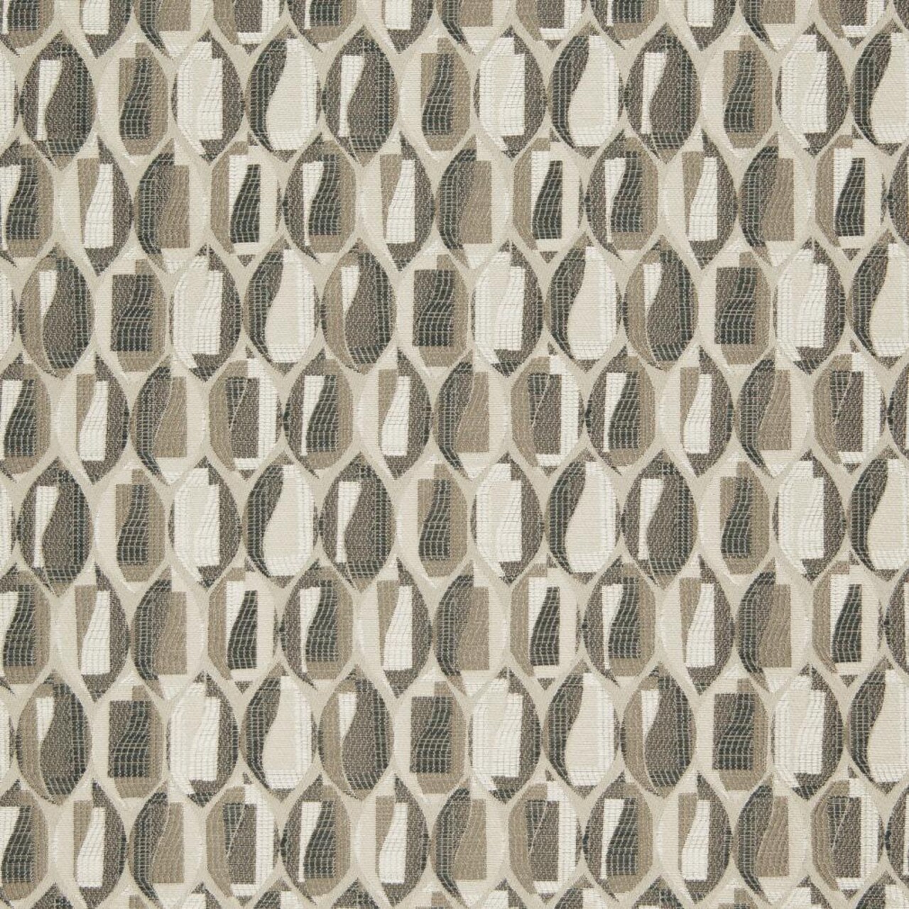 Carlsbad/Smoke - Grey & Silver Abstract & Geometric,Small Scale Upholstery Fabric 54 Inches"